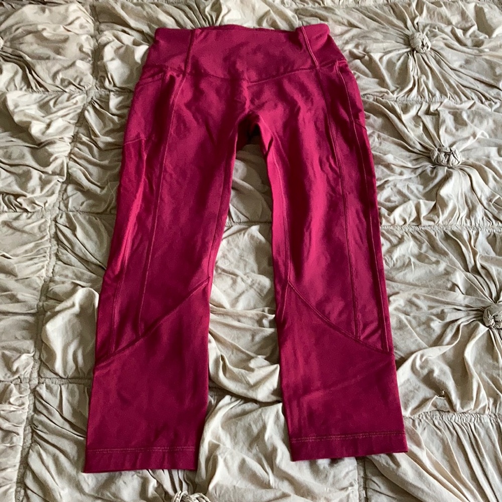 Lululemon All the Right Places Crop in Violet Red